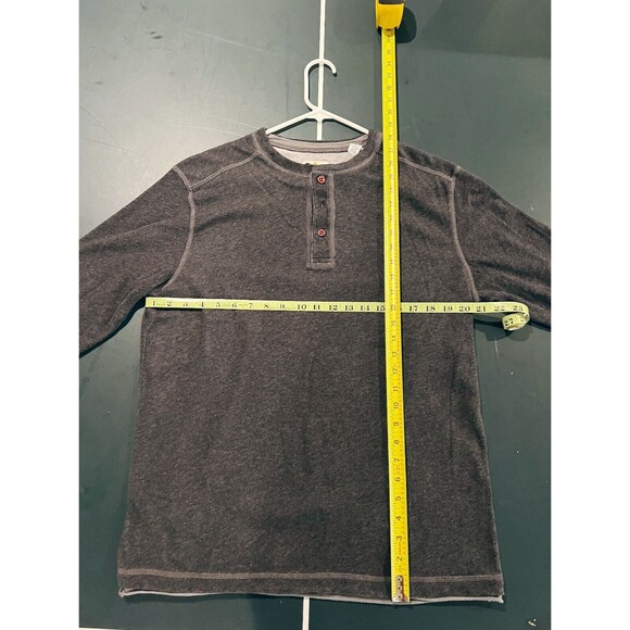 Tommy Bahama Long Sleeve Henley 3-Button Men's L Island Modern Fit - Picture 4 of 5